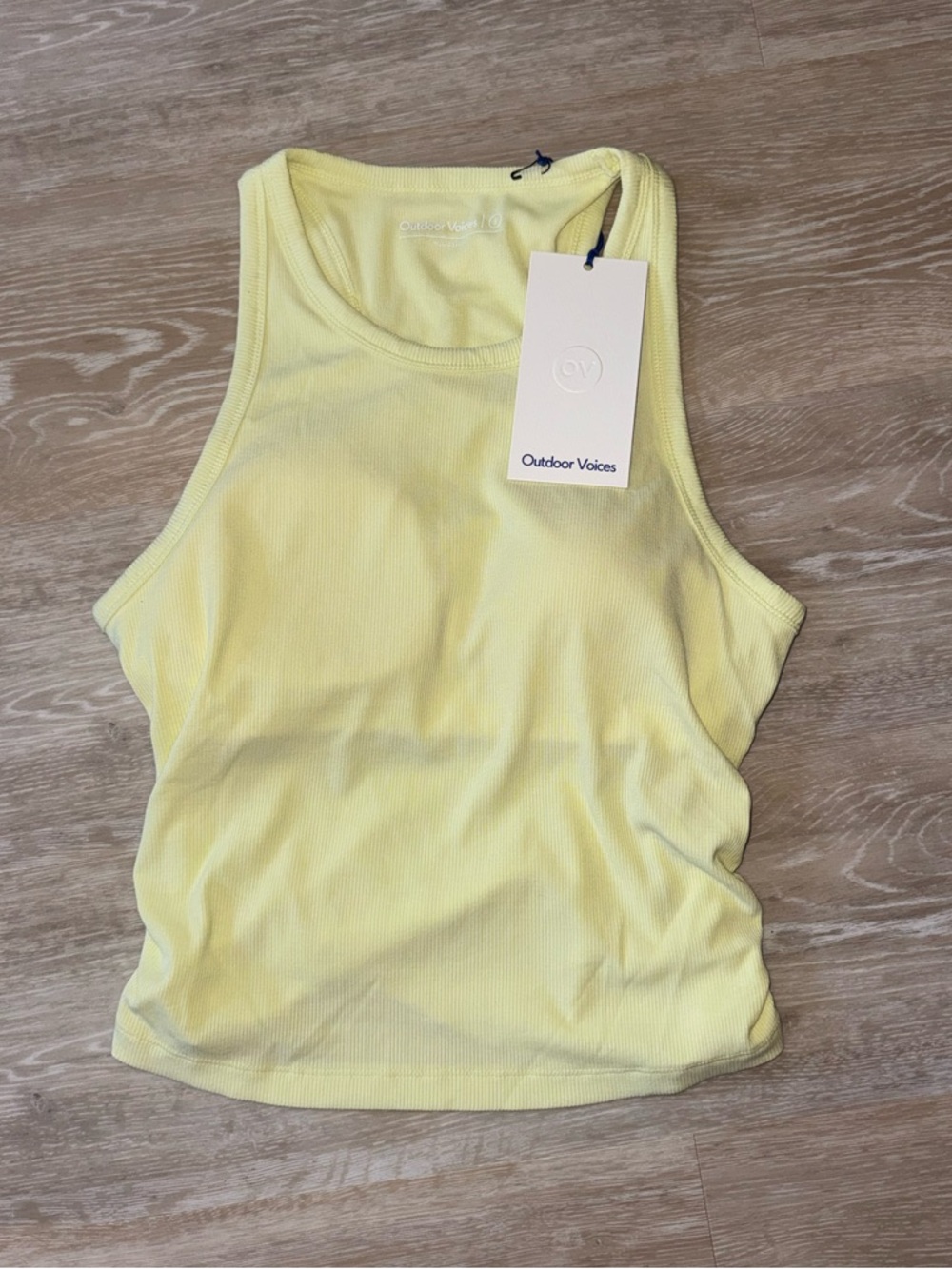 NWT - Outdoor Voices Women's Stretchy Rib Knit Modal Tank w/ Removable Pads